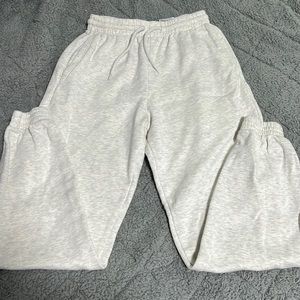 H&M white with grey sweatpants size XS